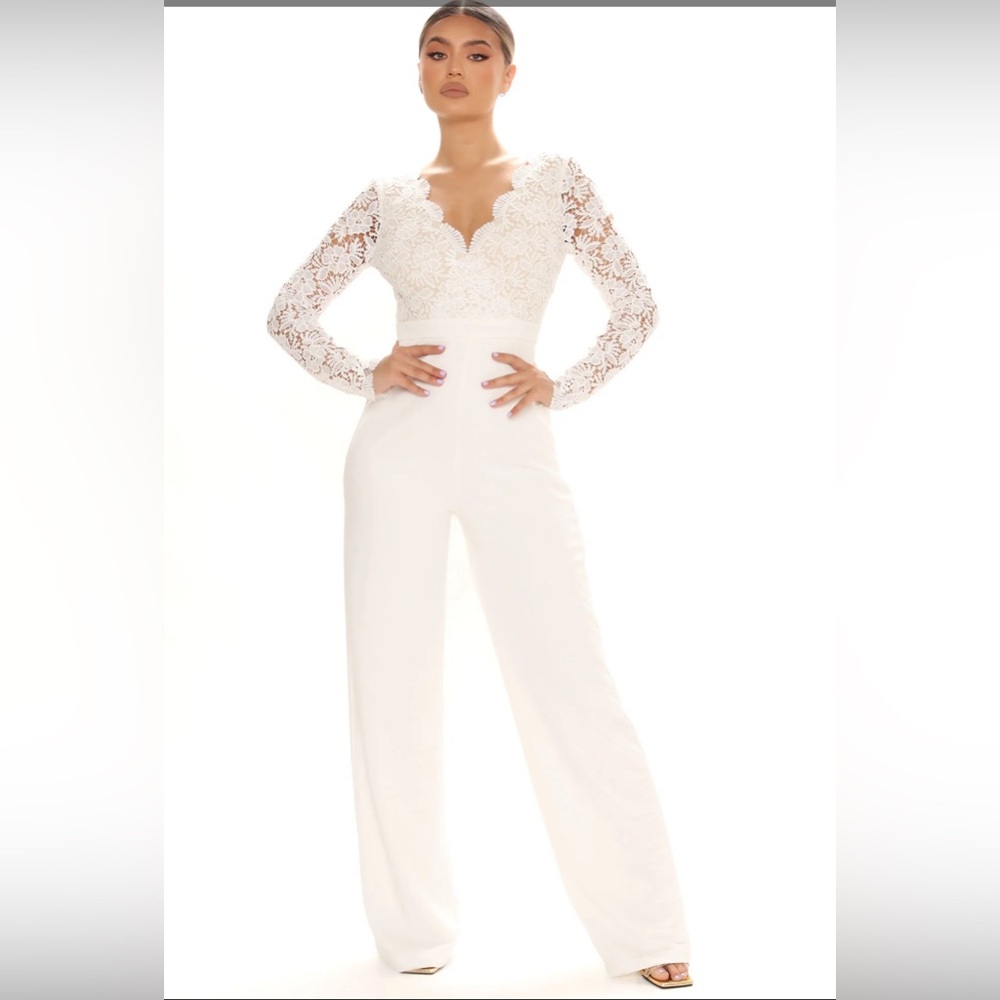 One Last Night Lace Long Sleeve Backless Jumpsuit